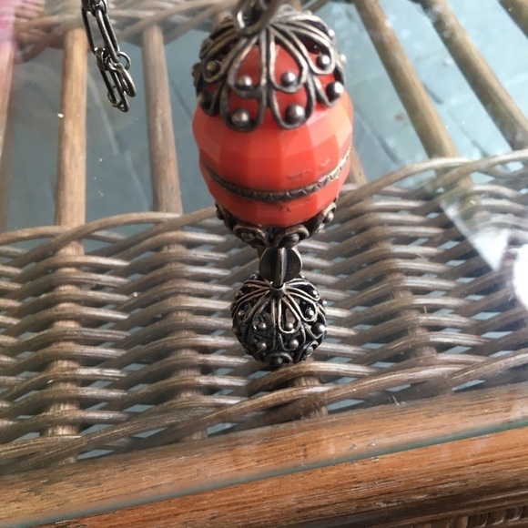 Vintage Chain Necklace with Round Bobble Pendant - Picture 3 of 6